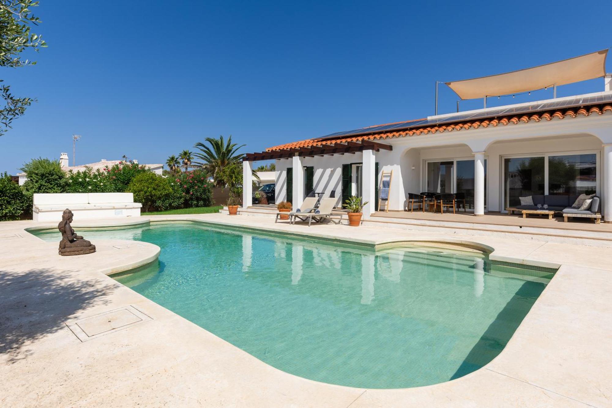 Villa Maravilla With Heatable Pool Rooftopbar With Sea Views And Range Rover Binibeca Exteriör bild
