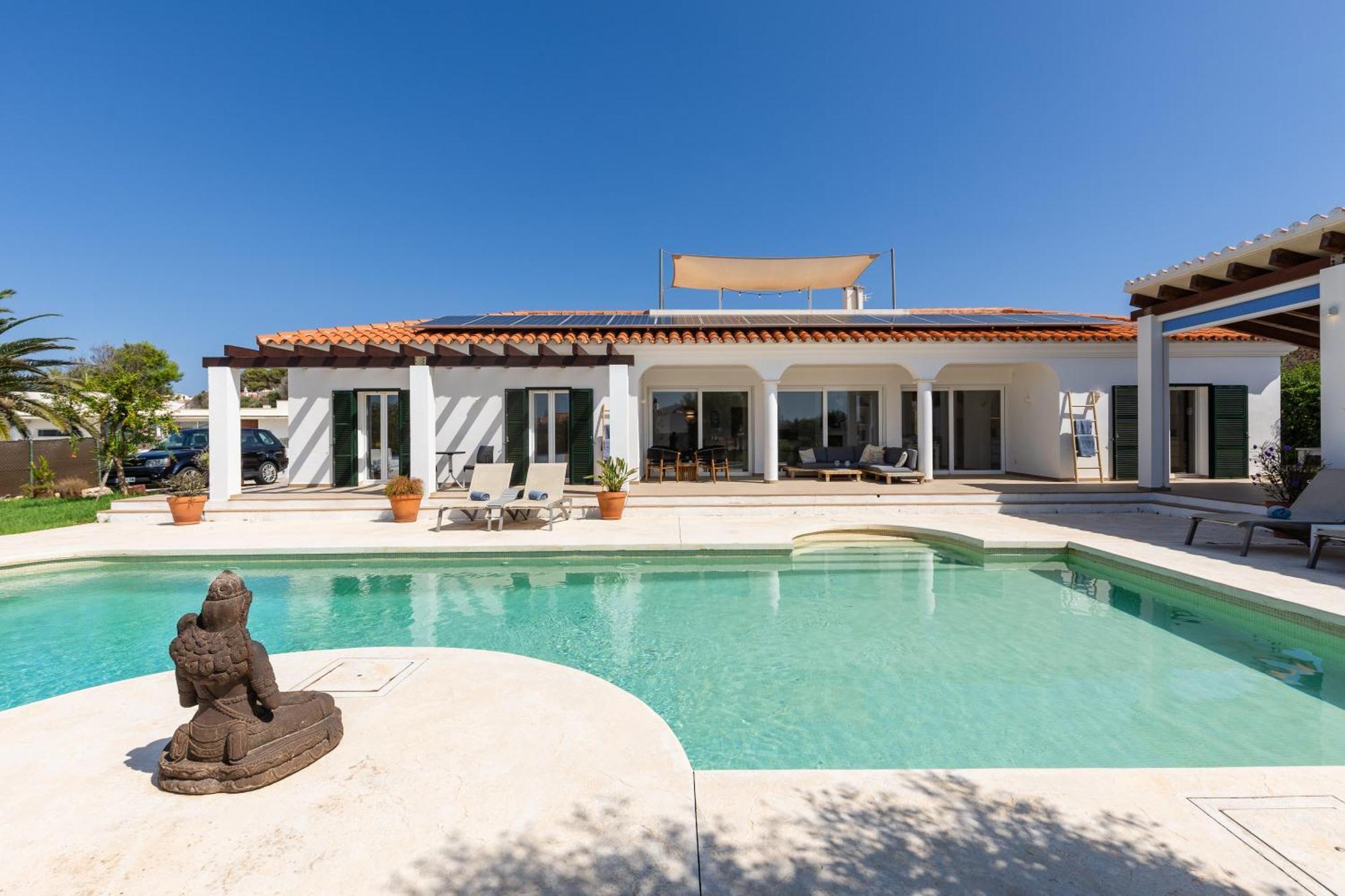 Villa Maravilla With Heatable Pool Rooftopbar With Sea Views And Range Rover Binibeca Exteriör bild