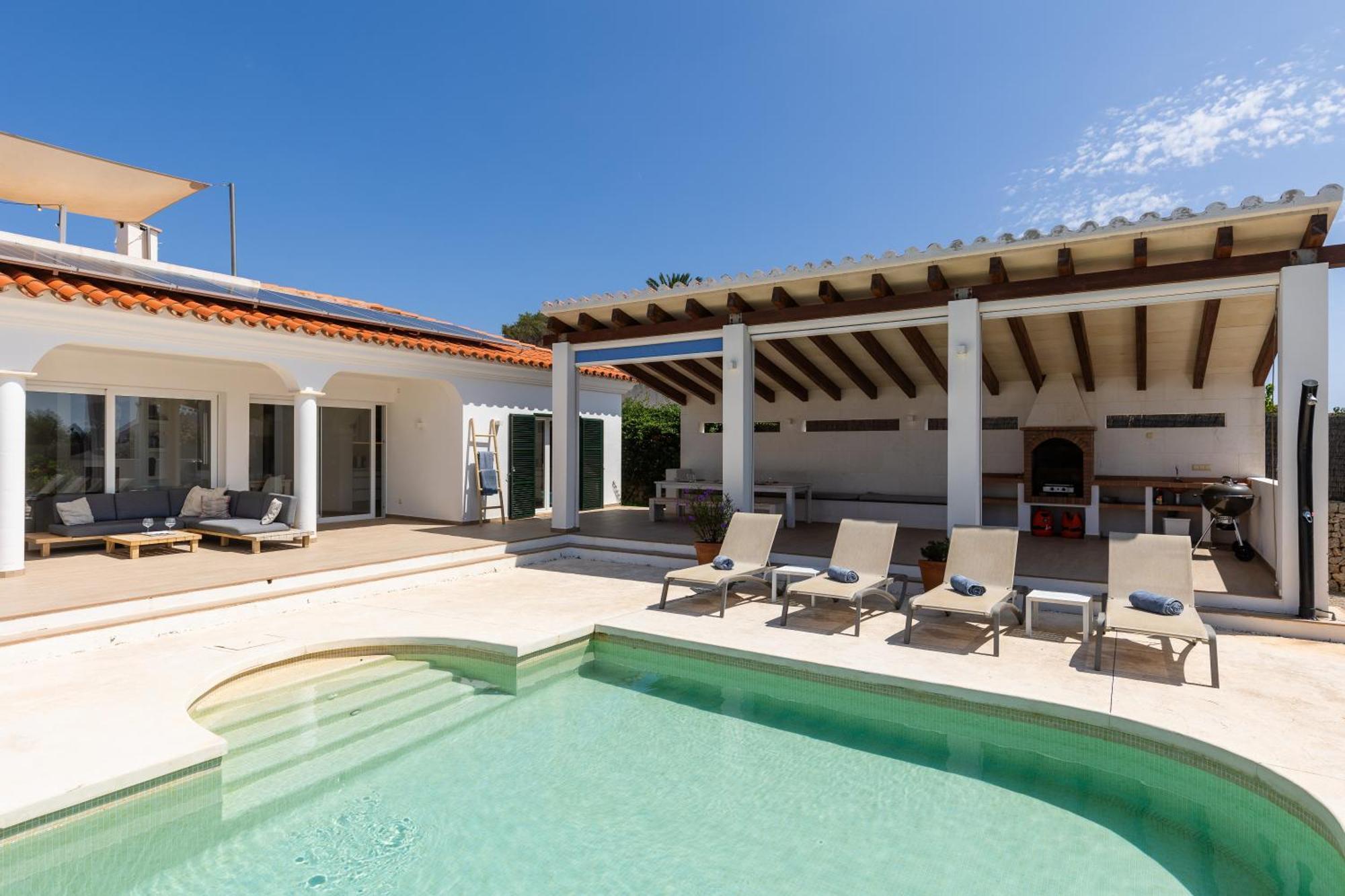 Villa Maravilla With Heatable Pool Rooftopbar With Sea Views And Range Rover Binibeca Exteriör bild