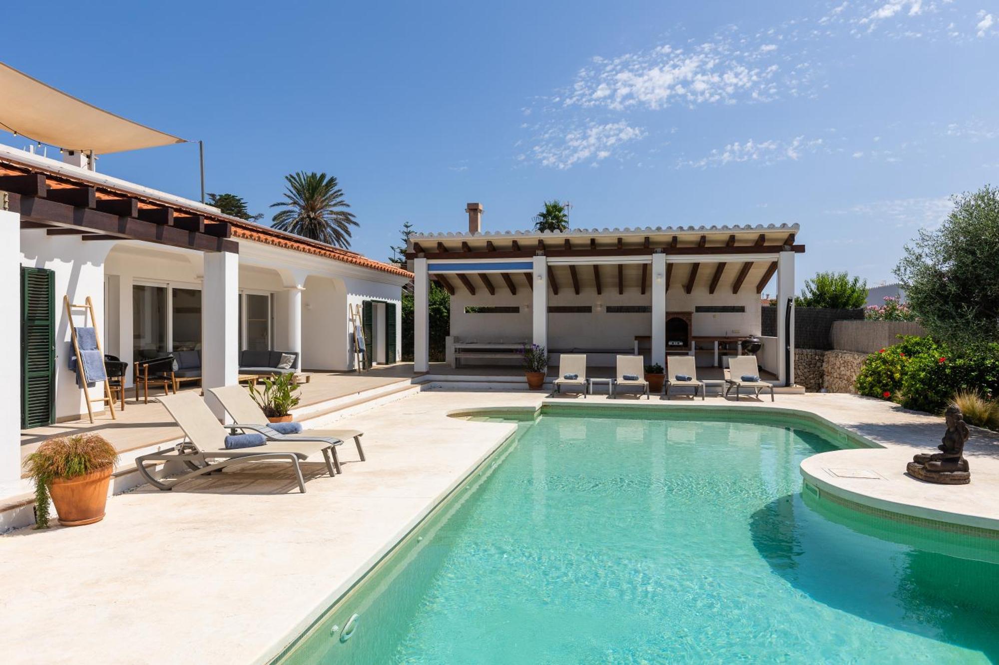 Villa Maravilla With Heatable Pool Rooftopbar With Sea Views And Range Rover Binibeca Exteriör bild